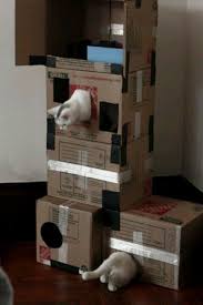 Homemade Cat Condo Craft Ideas Pinterest Cat Furniture Learn More About Cat Furniture At Catsincare Com Cat Playhouse Cats Diy Cat Toys