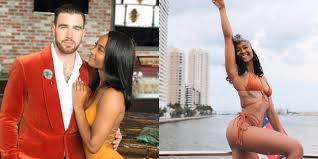 Chiefs quarterback patrick mahomes and girlfriend brittany matthews recently enjoyed a cozy cruise, with matthews sharing a pair of photos from their adventure wednesday on instagram. Travis Kelce S Gf Straddled Him While Vacationing On Boat At Lake Tahoe Pics Total Pro Sports