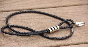 Rustic Gunmetal Leather Lanyard Badge Holder Key Chain Usb Etsy Leather Lanyard Gunmetal Leather
