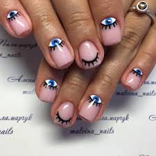 15 Short Nail Ideas For Flawless Summer Nails Evil Eye Nails Eye Nail Art Festival Nails