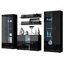 The first wall unit warehouse™ furniture brand was launched in 2004 with the very simple idea of building a much bigger all wood tv entertainment. Soho 10 Modern Black Wall Unit Entertainment Center By Meble Furniture