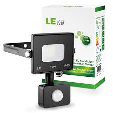 Le 10w Led Floodlight Pir Sensor 800lm Daylight 5000k