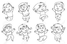 Children Jump For Joy Coloring Book Vector Illustration Isolated Coloring Books Drawing And Illustration Vector Illustration