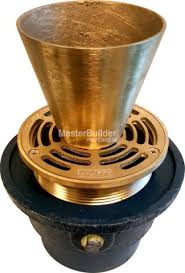 Zurn Zn211 5be P Non Membrane Funnel Floor Drain W Medium Duty Round Nickel Floor Drains Flooring Bronze