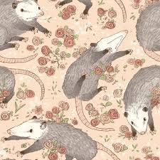 Http Goat Soap Tumblr Com Post 89530742569 Repeating Opossum And Rose Pattern Feel Free To Animal Art Art Cute Art