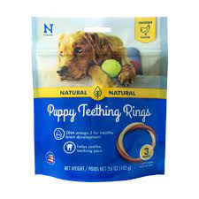 It smells like cinnamon and looks like a pressed rawhide bracelet at first glance. N Bone Puppy Teething Ring 3 Pack Chicken Chew Treats 3 6 Oz Petco