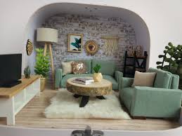 Travel Dollhouse Madebyminidom Living Room Etsy Dollhouse Living Room Furniture Dollhouse Living Room Dolls House Interiors