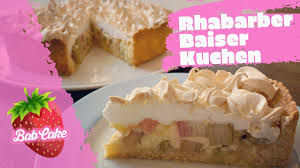 Kuchen nach 40 minuten aus dem ofen holen und baisermasse entweder mit einer gezackten spritztülle auf den. Rhabarber Baiser Kuchen Saftig Sauerlich Suss Die Perfekte Mischung Babcake Youtube