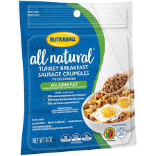 Shingle together the hot potato pancakes in the center of the plate. Butterball All Natural Turkey Breakfast Sausage Crumbles 8 Oz Instacart