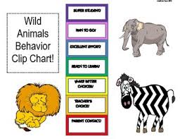 Wild Animals Themed Behavior Clip Chart Management System
