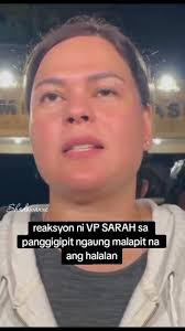 Reaksyon ni VP Sarah sa Panggigipit Malapit na Halalan