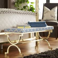 Inge Metal Bedroom Bench Metal Bench Upholstered Bench Bedroom Bench
