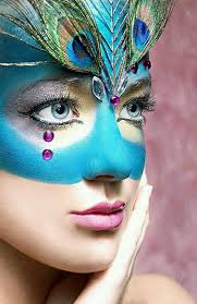 Bistenboel Pfau Make Up Pfau Karneval