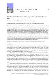 Tema bajet 2017 ialah menjamin perpaduan dan pertumbuhan ekonomi, menghemah perbelanjaan. Pdf Natural Ventilation Potential In Kuala Lumpur Assumptions Realities And Future
