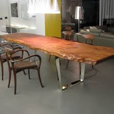 Wood And Steel In Perfection Slab Dining Tables Dining Table Wood Dining Room Table