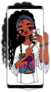 Black and white silhouette girls. Beautiful Cute Black Girls Wallpaper Melanin For Android Apk Download