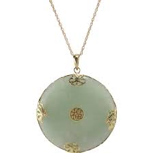 24.7 + 13.6 mm •thickness: Vintage 14k Yellow Gold Butterfly Designed Jade Pendant Necklace Pendant Jade Pendant Pendant Necklace