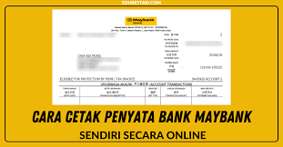 Untuk mengelakkan daripada ditarik, dan di senarai hitam. Cara Cetak Penyata Maybank Sendiri Secara Online Edu Bestari