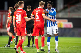 Union berlin held at home by hertha berlinin berlin derby. 5yiqarwinn18vm
