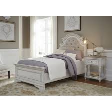 Treport Panel Headboard White Upholstered Bed Bedroom Furniture For Sale Liberty Furniture