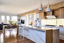Please contact a friendly member of the sales team below to book in your personalised tour or call 1300 002 268 for a phone consultation: Privium Homes The Stunning Display By Privium Homes In Rochedale Qld Features A Two Tone Kitchen Marble Kitchen Island Timber Benchtop Kitchen Timber Kitchen