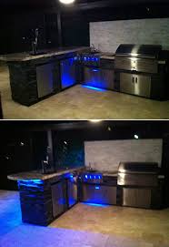 custom outdoor kitchen led lighting