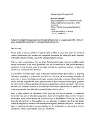 Cover letter provides a sample of your writing to a perspective employer. Cover Letter Sr On Tj 23 08 2012 International Center For
