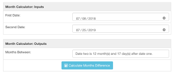 Month Calculator Number Of Months Between Dates Dqydj Don T Quit Your Day Job