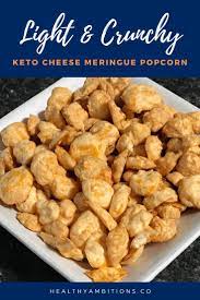 Keto Cheese Meringue Popcorn Recipe Low Carb Crunchy Snacks Keto Cheese Crunchy Snack