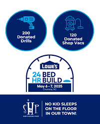 Words cannot express our thankfulness to @loweshomeimprovement, their  volunteers and vendor partners for supporting our mission during Lowe's  24-Hour Bed Build. Together, we're building so much more than beds