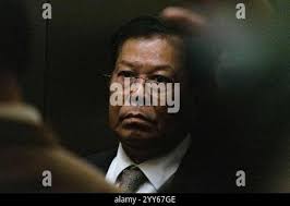 U Than Swe (C), Minister for Foreign Affairs of Myanmar, was walking during  the 9th Mekong-Lancang Cooperation (MLC) Foreign Ministers' Meeting. The  9th Mekong-Lancang Cooperation (MLC) Foreign Ministers' Meeting adopted  four key