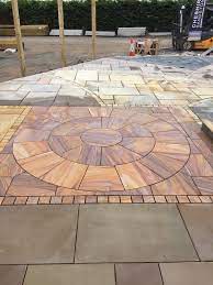 Rainbow Smooth Sandstone Mixed Size Patio Pack 20m2 - 45999 Inc Vat Free Nationwide Delivery - Cheshire Sandstone Sandstone Paving Sandstone Patio Stones
