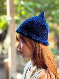 大人用手編み帽子 目覚まし