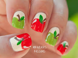 Apple Nails Tumblr Nail Art Fruit Nail Art School Nail Art