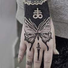 Dotwork Butterfly Hand Tattoo By Felixgraphtattoo Beautytatoos Butterfly Hand Tattoo Butterfly Tattoo Meaning Butterfly Tattoo