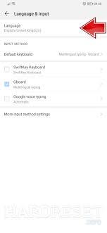 تغيير اللغة Huawei Honor 8x عرض المزيد Hardreset Info