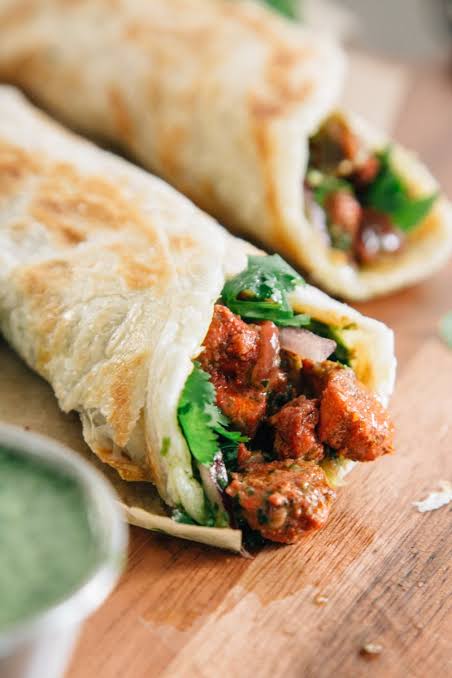 Chilli Chicken Kathi Roll