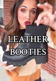 Francine Black Leather Boots