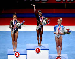 Grace mccallum competes on the uneven bars during the women's competition of the 2021 u.s. Simone Biles Wins Record Equaling Sixth U S Women S Gymnastics Title Cgtn