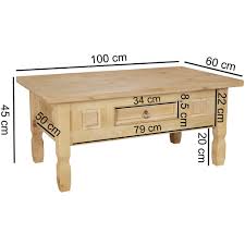 100 x 45 x 60 cm der tisch bietet mit seiner großzügigen ablagefläche und der schublade viel stauraum Finebuy Kiefernholz Couchtisch Mit Schublade Und Metallgriff 100 X 60 X 45 Cm Massivholz Wohnzimmer