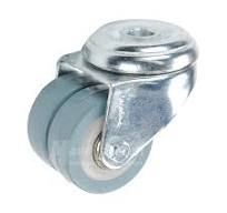 2" Dual Wheel Polyurethane Wheel Hollow Kingpin Caster - 175 Lbs Capacity