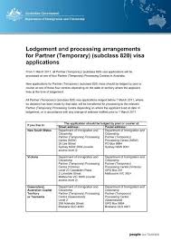 Find out how to make the cover letter for your visa application. Lodgement And Processing Arrangements For Partner Temporary Visa
