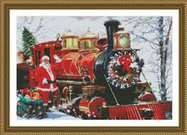 10% off most counted cross stitch charts and kits Cross Stitch Corner Kustom Krafts Santa S Express Train