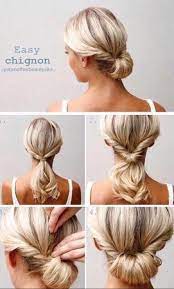 Cute Hairstyles For Short To Medium Hair Quick Low Bun Hairstyles Braid Braided Hairstyles Quick On The Chignon Hair Hair Styles Updo Hairstyles Tutorials