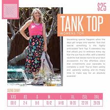 tank sizing chart lularoe llr tanktop lularoetank