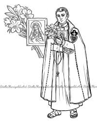 Saint Gabriel Of Our Lady Of Sorrows Paper Doll Color And Etsy Our Lady Of Sorrows Saint Gabriel Catholic Coloring