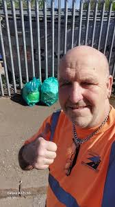 Just back from doing my stint at the top of Bennochy Road, Kirkcaldy. A  nice day for a purposeful walk! One bag left at pick-up point.quite heavy  with a few glass bottles ,
