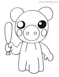 peppa pig from piggy roblox coloring pages cool bunny kitty coloriages imprimables d&#x00027;un dragon