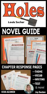 Holes Novel Study A Standards Aligned Novel Guide 5 8 Teaching Standards Novel Studies Teaching Middle School