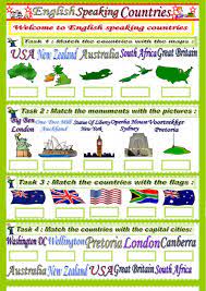 English Speaking Countries Map Worksheet English Speaking Country Worksheet
